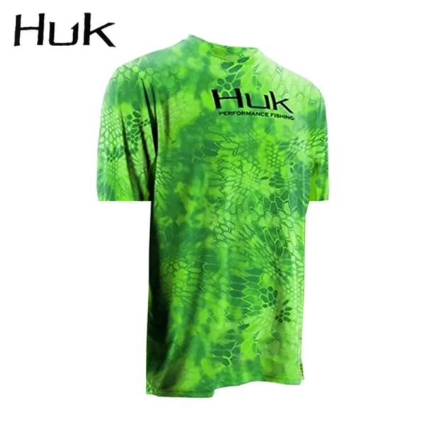 HUK Fishing Shirts Men Short Sleeve Tops Sun Uv Protection Fishing Clothes Breathable Camisa De Pesca Summer Fishing T-shirt