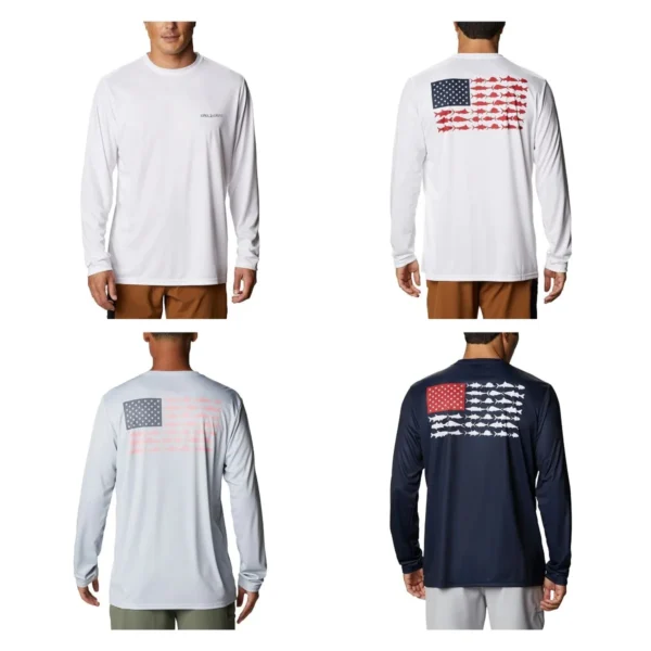 Fishing Shirts Fish Tops Wear Summer USA Hiking UPF50 Long Sleeve America Pescaria Camisa Jersey Dress Training T-Shirts Run