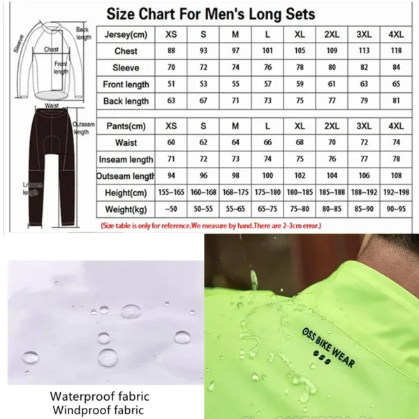 GORE CYCLING WEAR Long Sleeve Jacket Wind and Rain Jacket Bike Unisex cycling jersey Mtb clothing Rainwear Bicycle Outerwear - Image 5