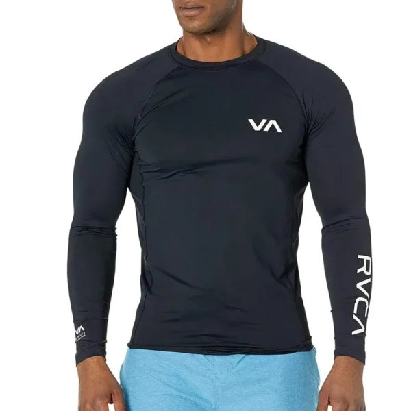 2023 Mens Printing Swimming Surf T-shirt Rash Guards Long Sleeve Tight Shirt Swimsuit UV Protection Quick Dry Swim Surf Swimwear