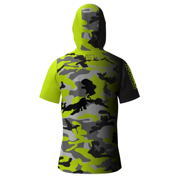Camping & Hiking Hoodie Clothes Fluor Camo Unisex Short Sleeve Mesh Lightweight Sunscreen T-shirts UV UPF50 RT Fishing Apparel - Image 2