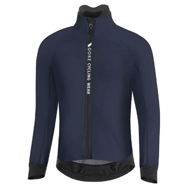 Gore Cycling Wear Winter team riding a bicycle jersey men's hot wool bicycle clothing MTB long sleeved warm top bicycle jacket - Image 2