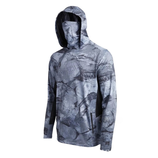 Fishing clothing fly fishing lure hoodie summer men's long-sleeved sun protection clothing with hood and mask support labeling - Image 2