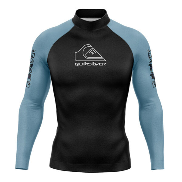 Round neck men's wetsuit beach tights quick-drying sun protection swimsuit long-sleeved surf suit - Image 2