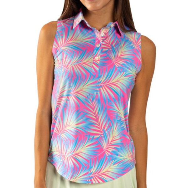Women's golf shirt high-end fashion printed polo shirt breathable quick-drying shirt - Image 5