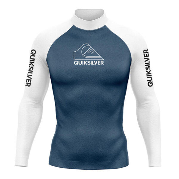 Round neck men's wetsuit beach tights quick-drying sun protection swimsuit long-sleeved surf suit - Image 4