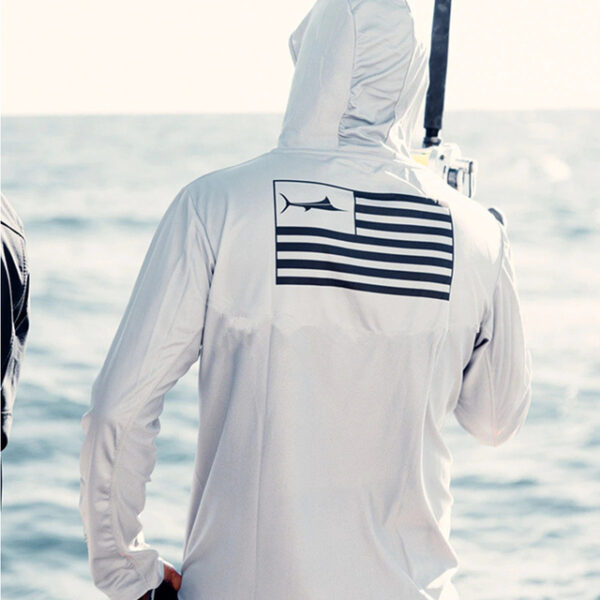 Hooded fishing shirt outdoor sun protection clothing summer fishing sports top quick-drying lure fishing clothing breathable fishing clothing - Image 4