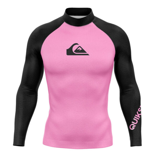 Round neck men's wetsuit beach tights quick-drying sun protection swimsuit long-sleeved surf suit - Image 5