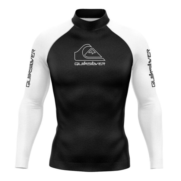 Round neck men's wetsuit beach tights quick-drying sun protection swimsuit long-sleeved surf suit - Image 7