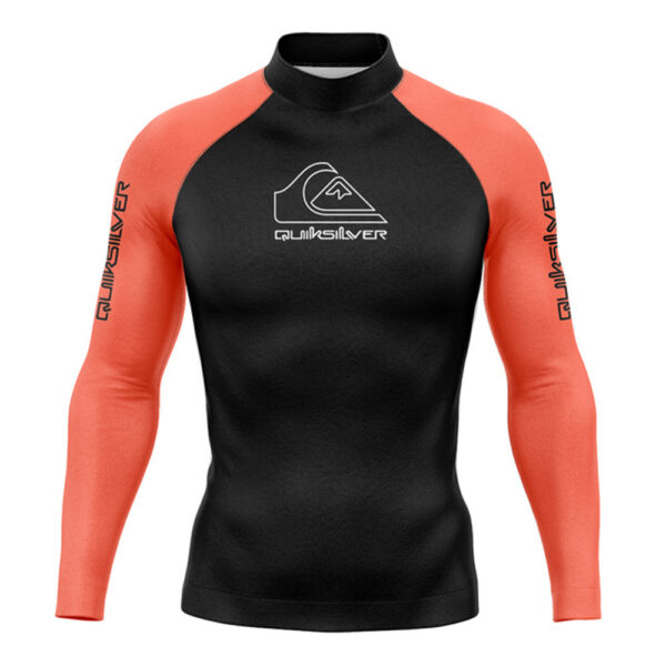 Round neck men's wetsuit beach tights quick-drying sun protection swimsuit long-sleeved surf suit - Image 8