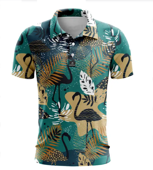New Summer Men Golf Polo Shirts Floral Casual Print Fashion Tops Short Sleeve T-Shirt Quick Dry Breathable Polos Shirt Clothing - Image 6