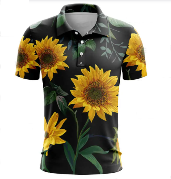 New Summer Men Golf Polo Shirts Floral Casual Print Fashion Tops Short Sleeve T-Shirt Quick Dry Breathable Polos Shirt Clothing - Image 3