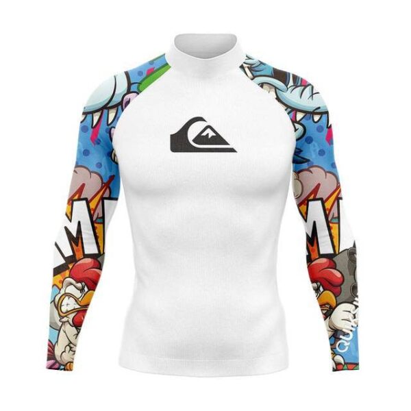 QUIKSILVER swimsuit men's jellyfish suit long-sleeved sun protection suit beach diving suit surfing suit swimming top - Image 2