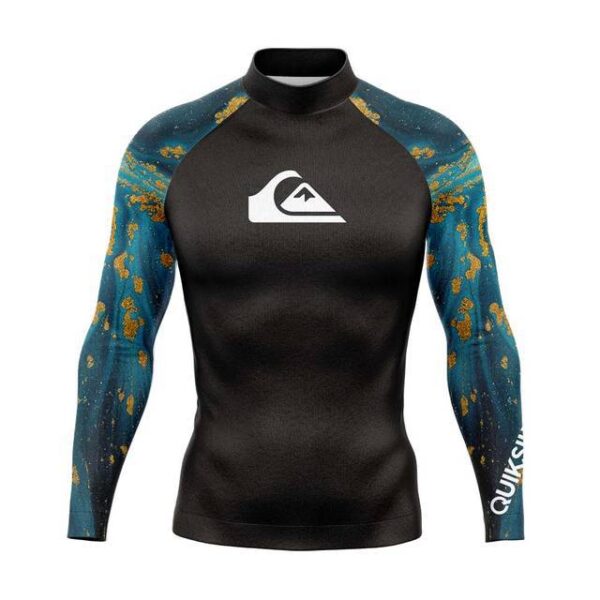 QUIKSILVER swimsuit men's jellyfish suit long-sleeved sun protection suit beach diving suit surfing suit swimming top - Image 3