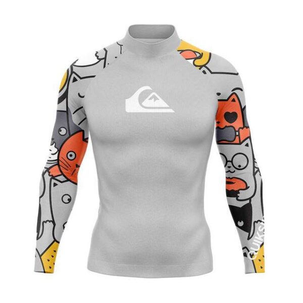 QUIKSILVER swimsuit men's jellyfish suit long-sleeved sun protection suit beach diving suit surfing suit swimming top - Image 4