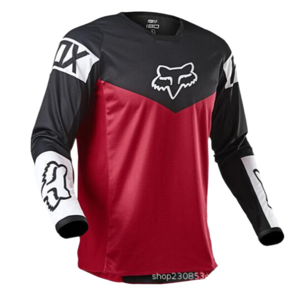 Summer mountain bike riding suits off-road motorcycle racing suits fox head long-sleeved quick-drying breathable T-shirts for men